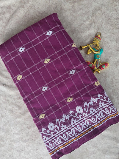 Prewashed Jamdhani Checked south cotton running material - HRM192