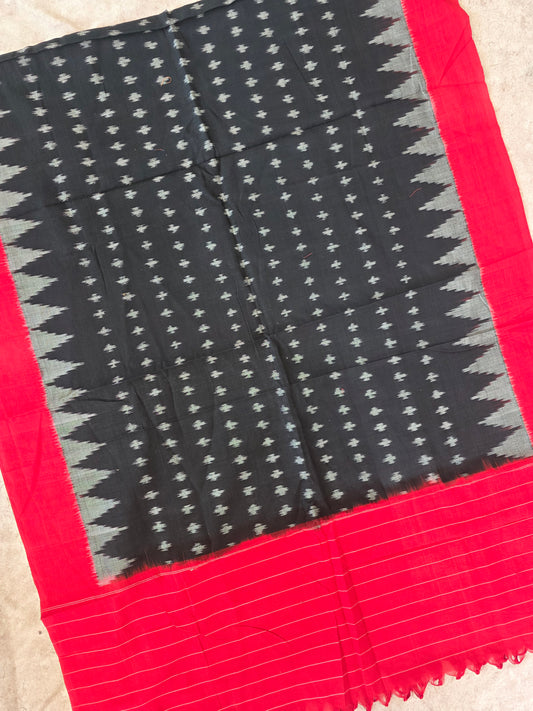 Handloom  mercerised weft ikkat duppatta  - KK142