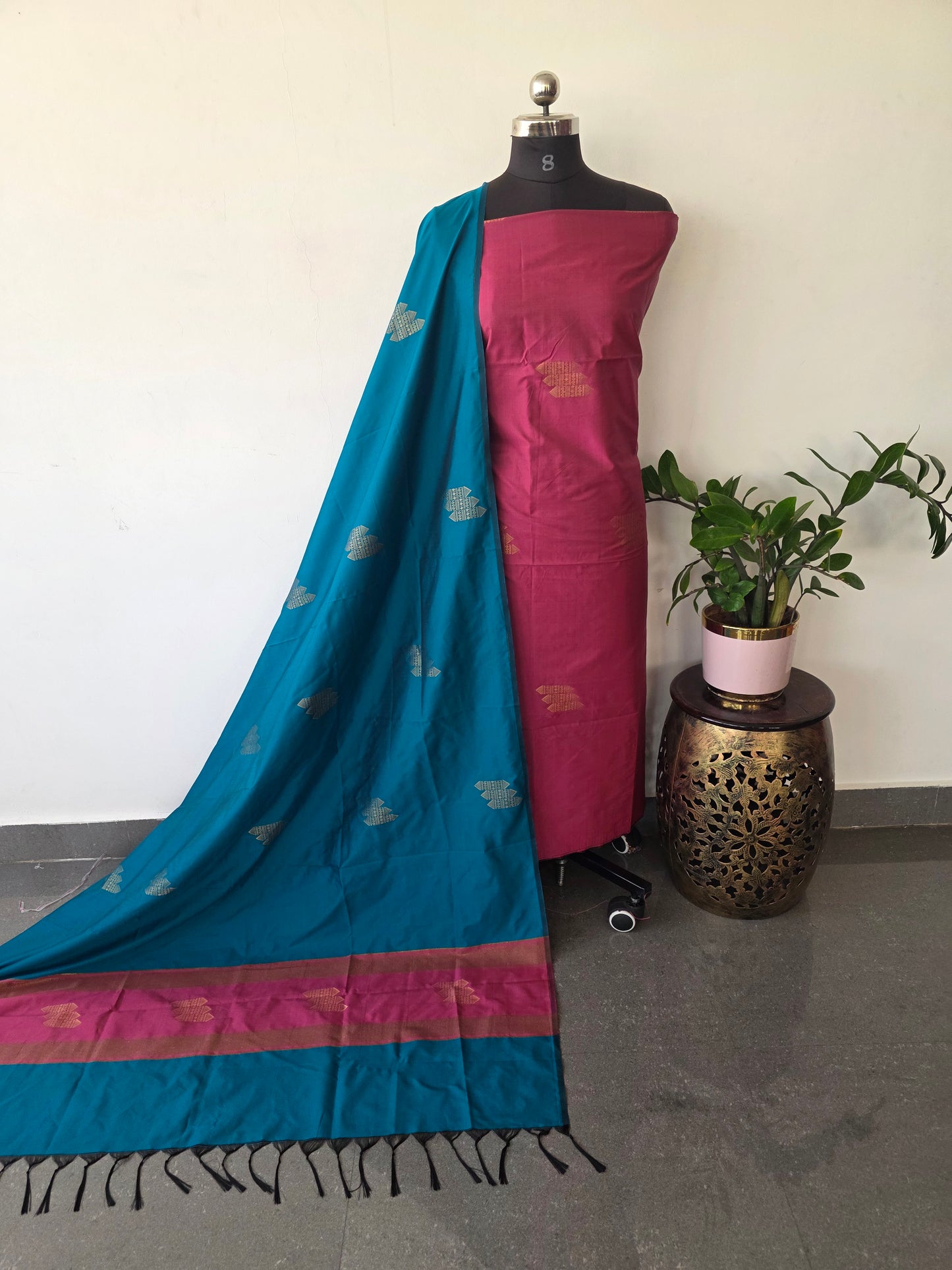 Borderless soft silk salwar set -GS40
