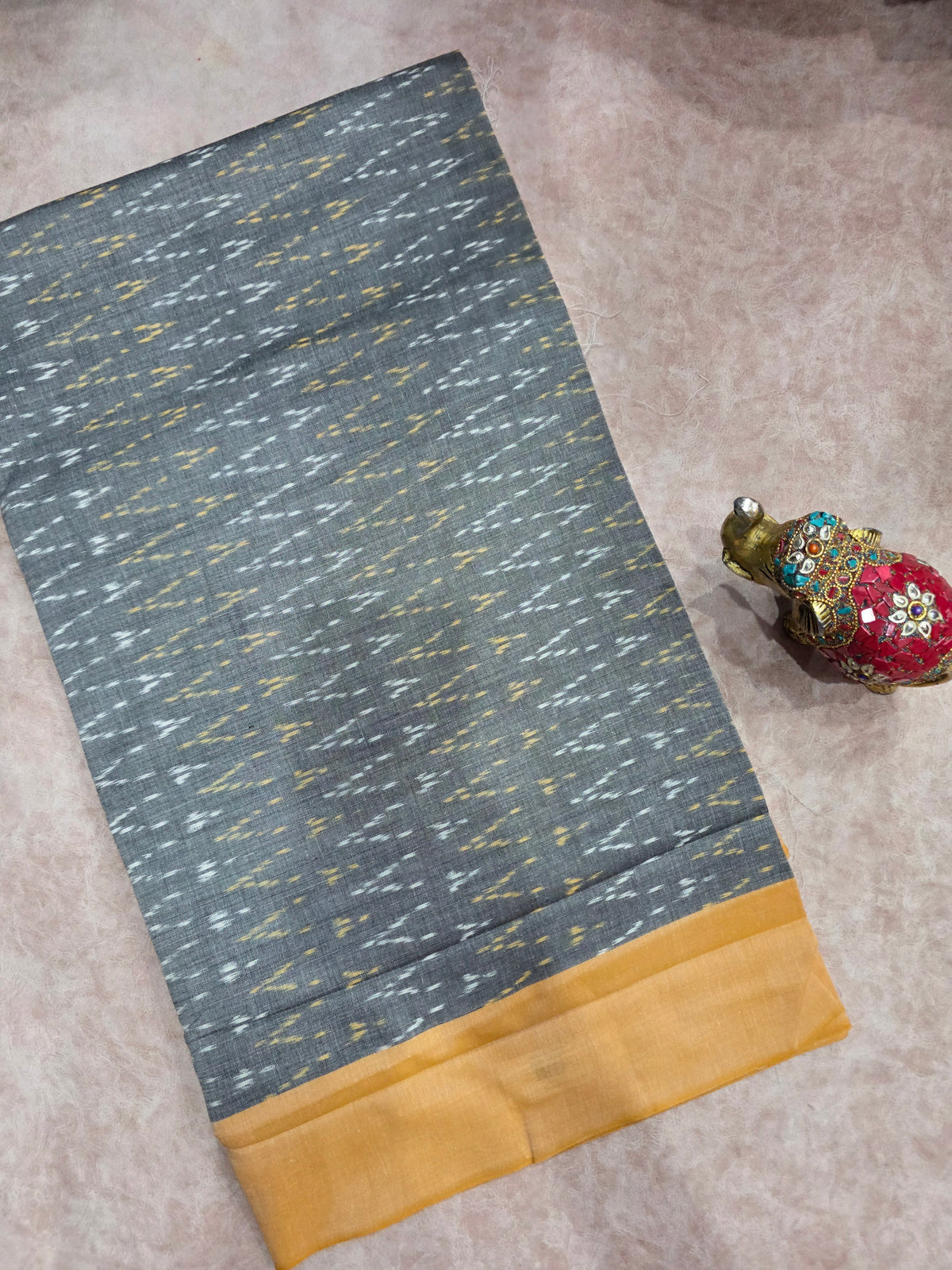 Mercerised warp ikkat saree - WW281