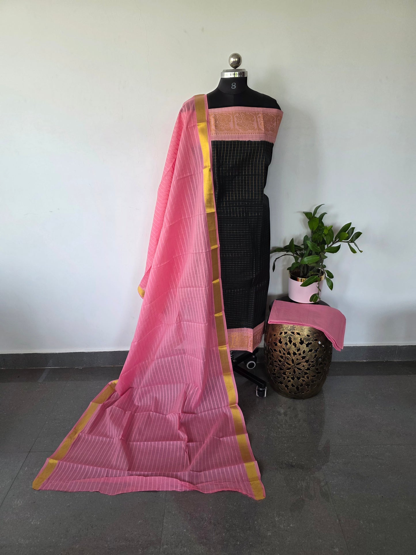 Madurai sungudi zari kattam salwar set -MS64