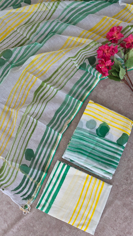 Handblock Jaipuri Kota doria set - JA249
