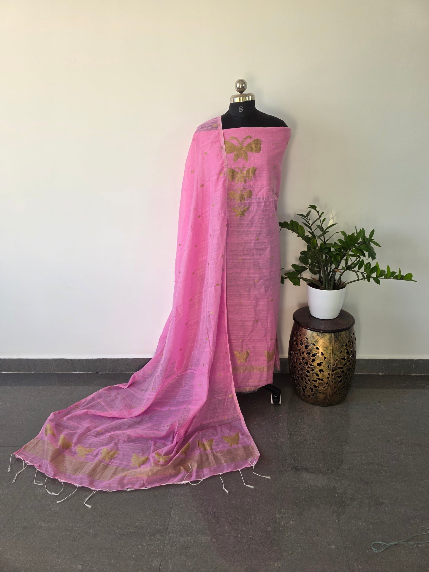 Premium silk cotton jamdhani set - FLY3