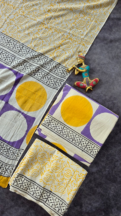 Handblock Jaipuri pure cotton set - JA817