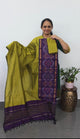 Pochampally sico set with ikkat damn -SD394