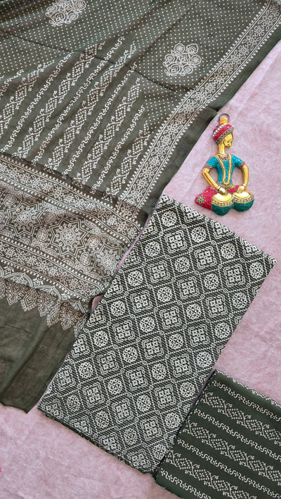 Heavy kantha Ajrakh cotton set - VC96