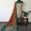 Kalamkari katha - Chennuri pure kalamkari silk set - AK381