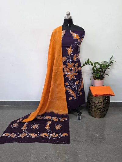 Handcrafted wax batik cotton set - H7