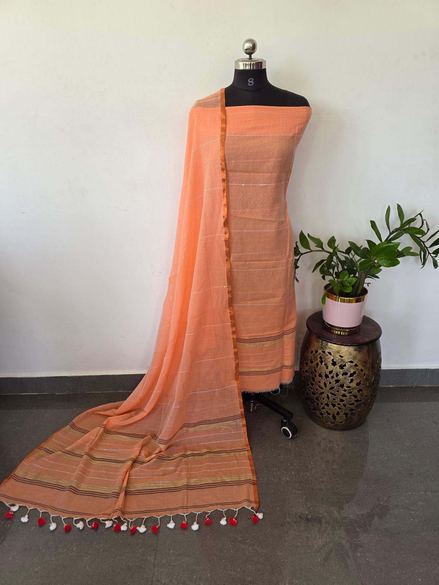 Premium mul khadi sequence work set - MUL320