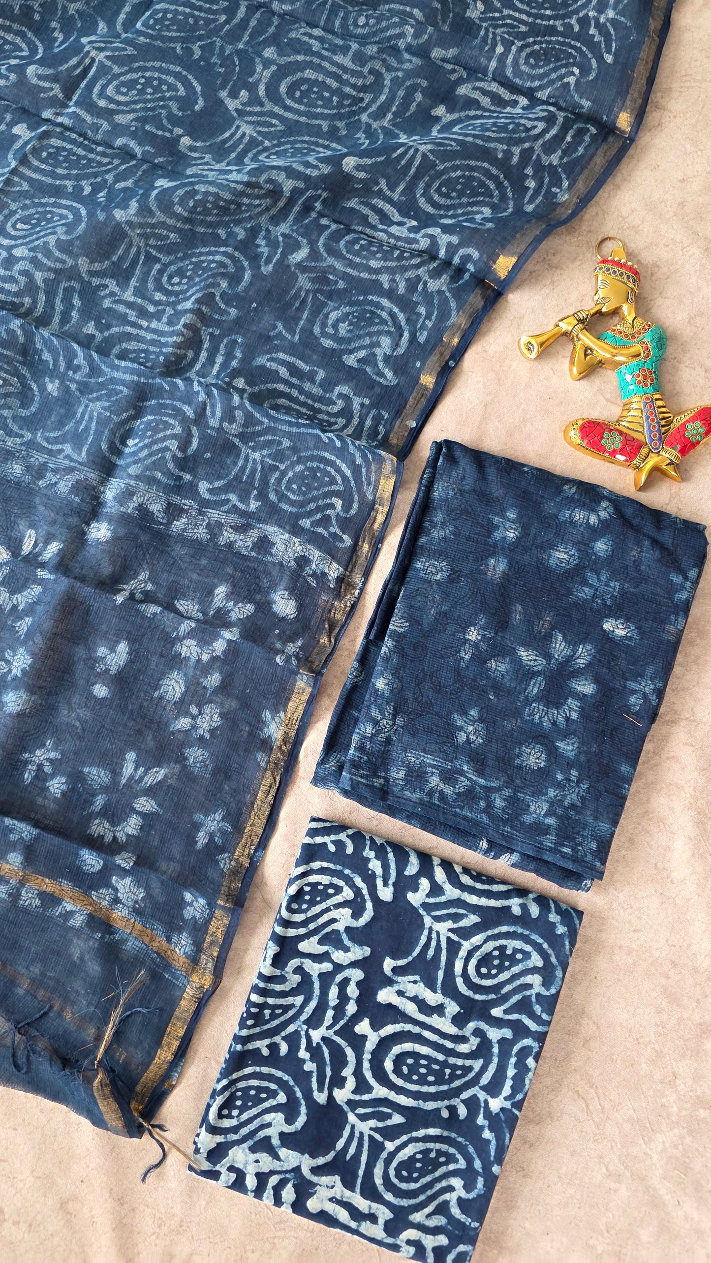 Handblock Jaipuri Kota doria set - JA731