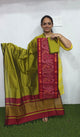 Pochampally sico set with ikkat damn -WW564