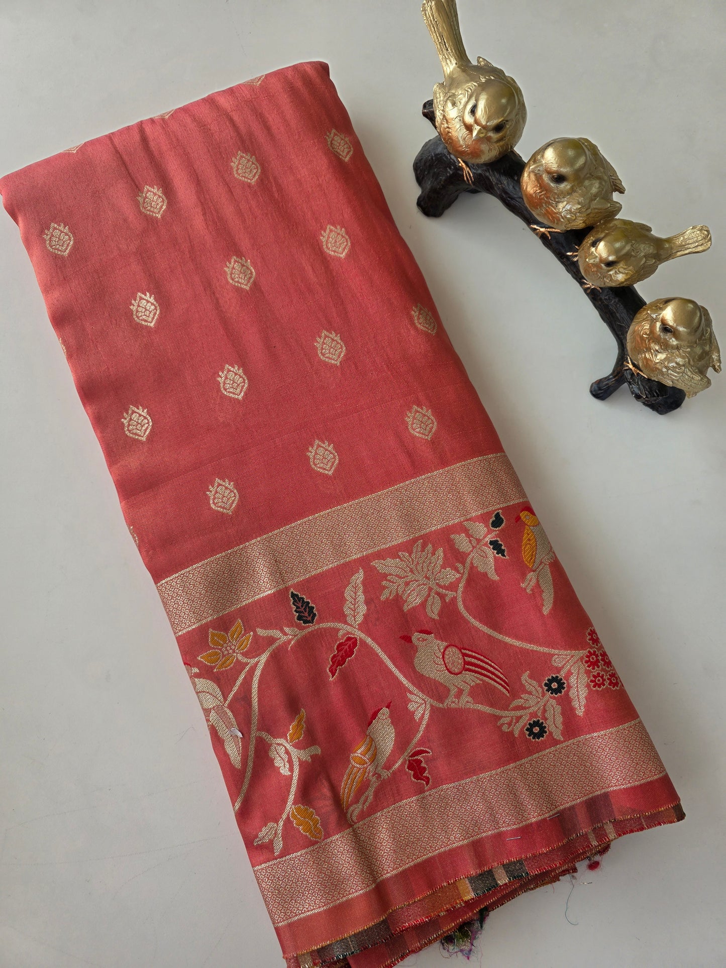 premium cosmos silk paithani running material ( 1 mtrs ) - PRM2