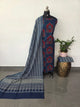 Handcrafted hakoba ajrakh cotton set -HZ349