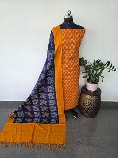 Handloom Mercerised ikkat cotton salwar set - KK254