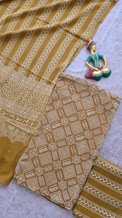 Heavy kantha Ajrakh cotton set - VC93
