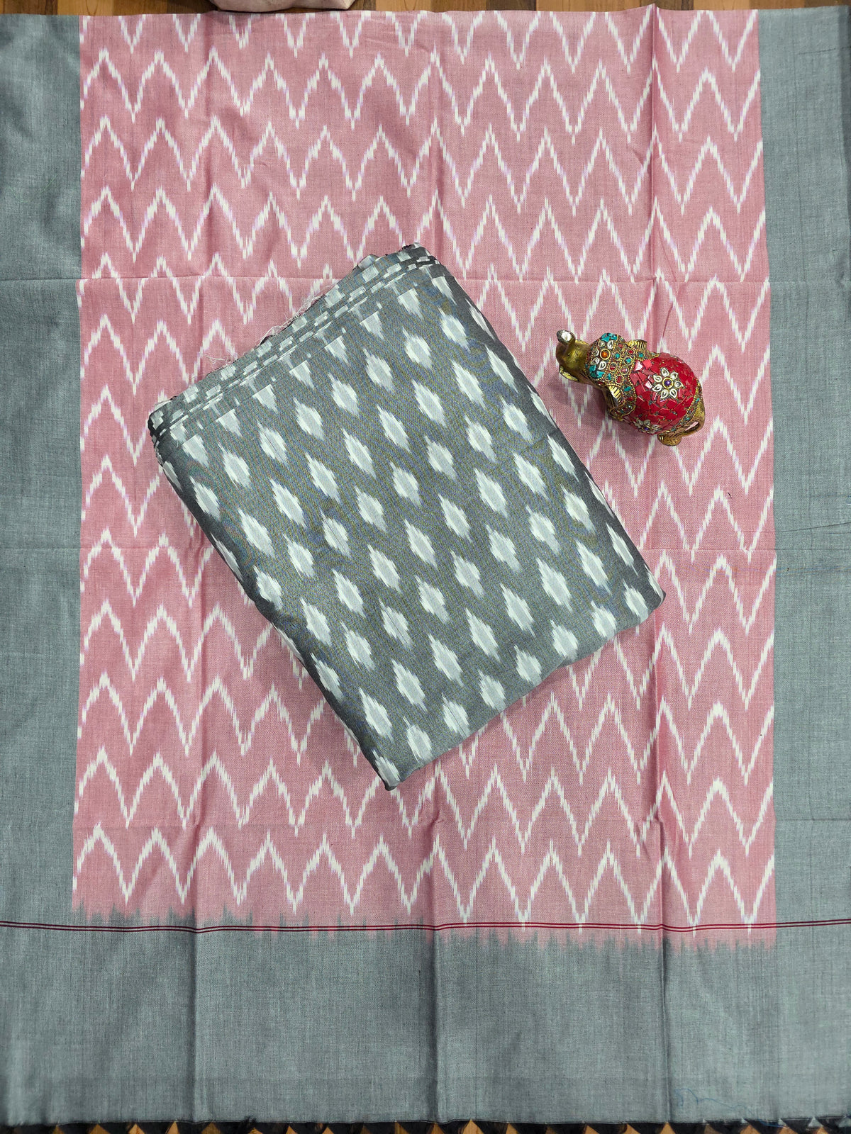 Handloom Mercerised ikkat cotton salwar set -WW607