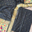 Paithani soft silk set (Black)-JM31