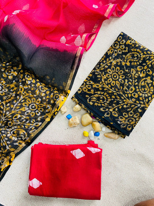 Handblock Kota doria salwar set - JSK12