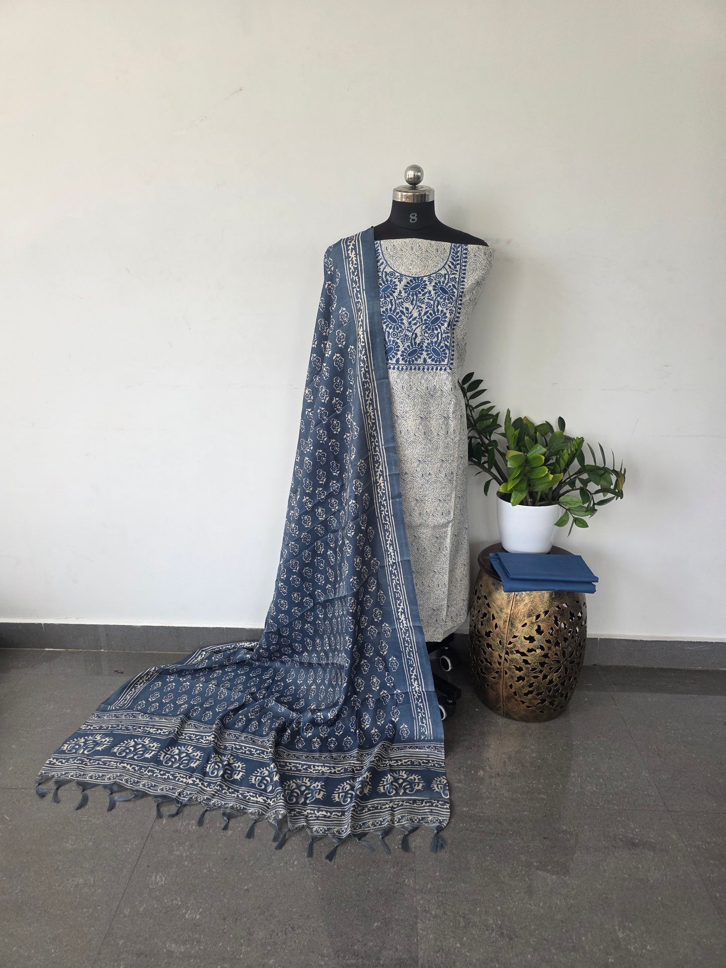 Heavy embroidery work cotton set - CLA251