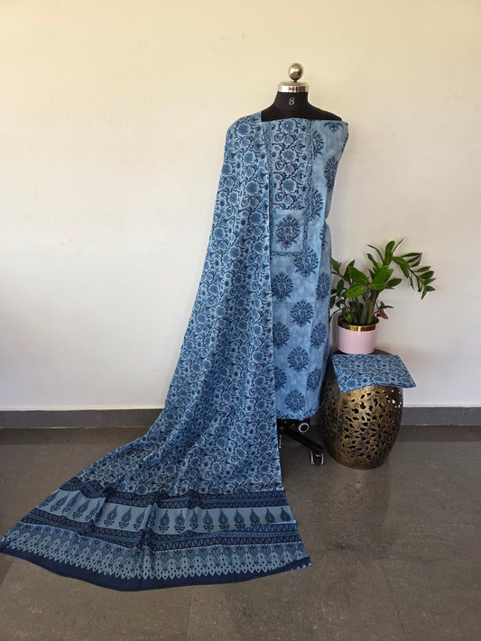 Jaipuri embroidery cotton set - JA810