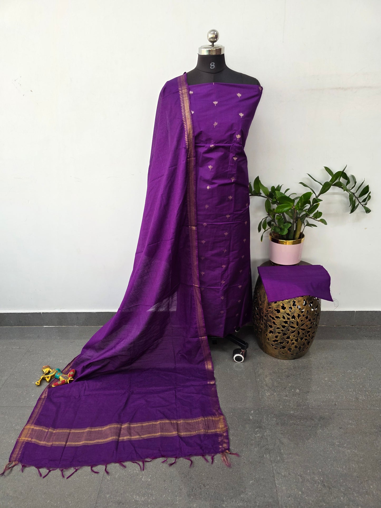 Bhagalpuri dobby weaving silk set -BA571