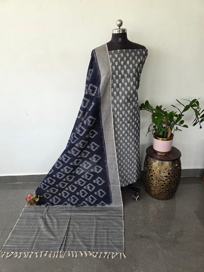 Handloom Mercerised ikkat cotton salwar set - KK273