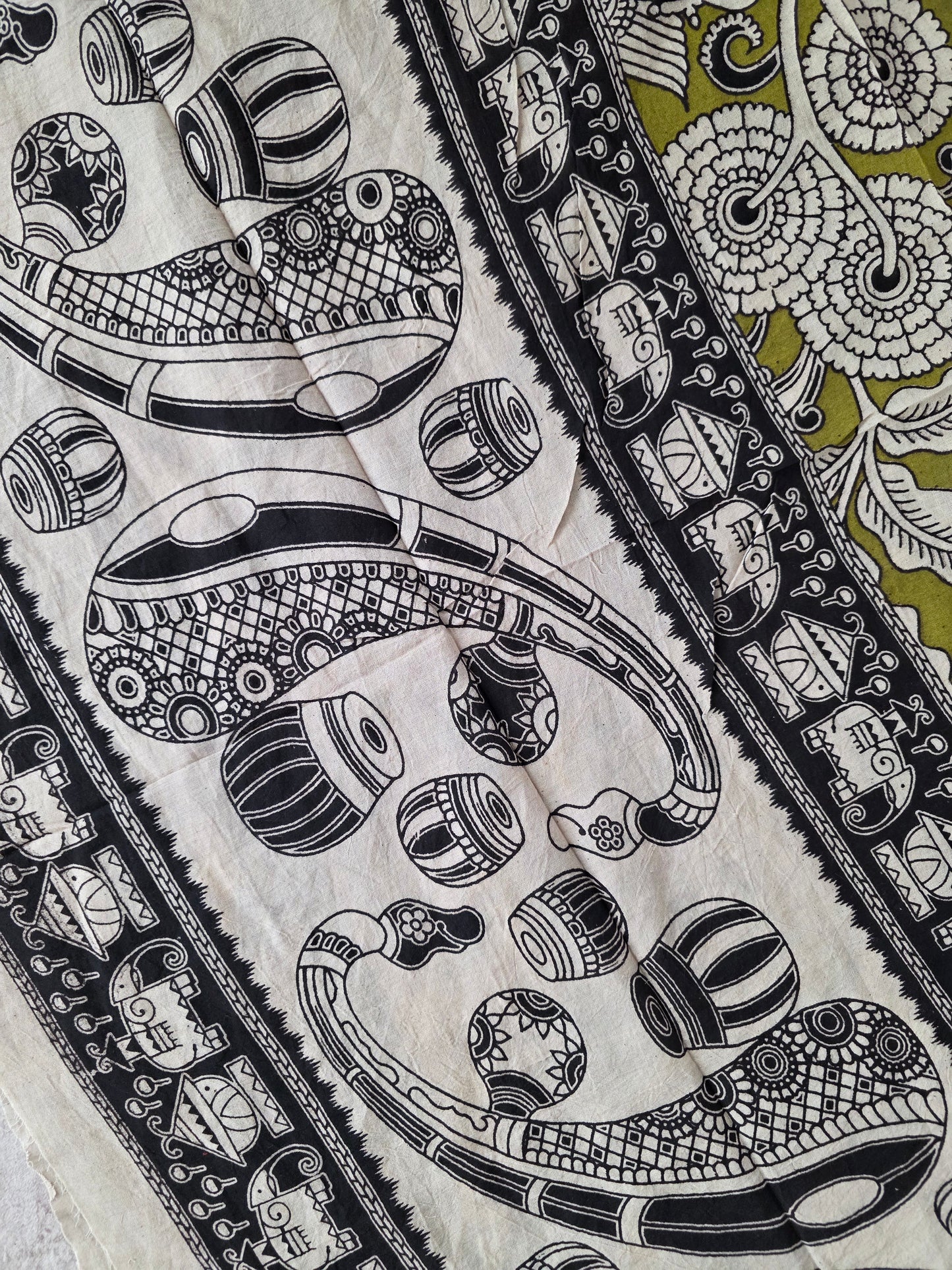 Pure Kalamkari Cotton Salwar Set (2.5 Metres) - Ak364
