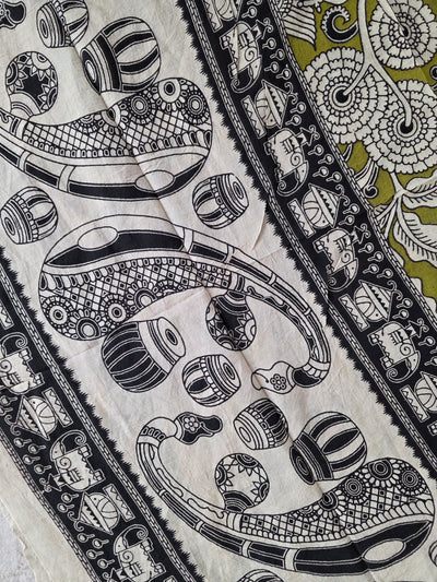 Pure Kalamkari Cotton Salwar Set (2.5 Metres) - Ak364