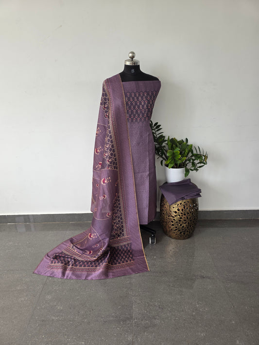 Premium semi tussar silk set