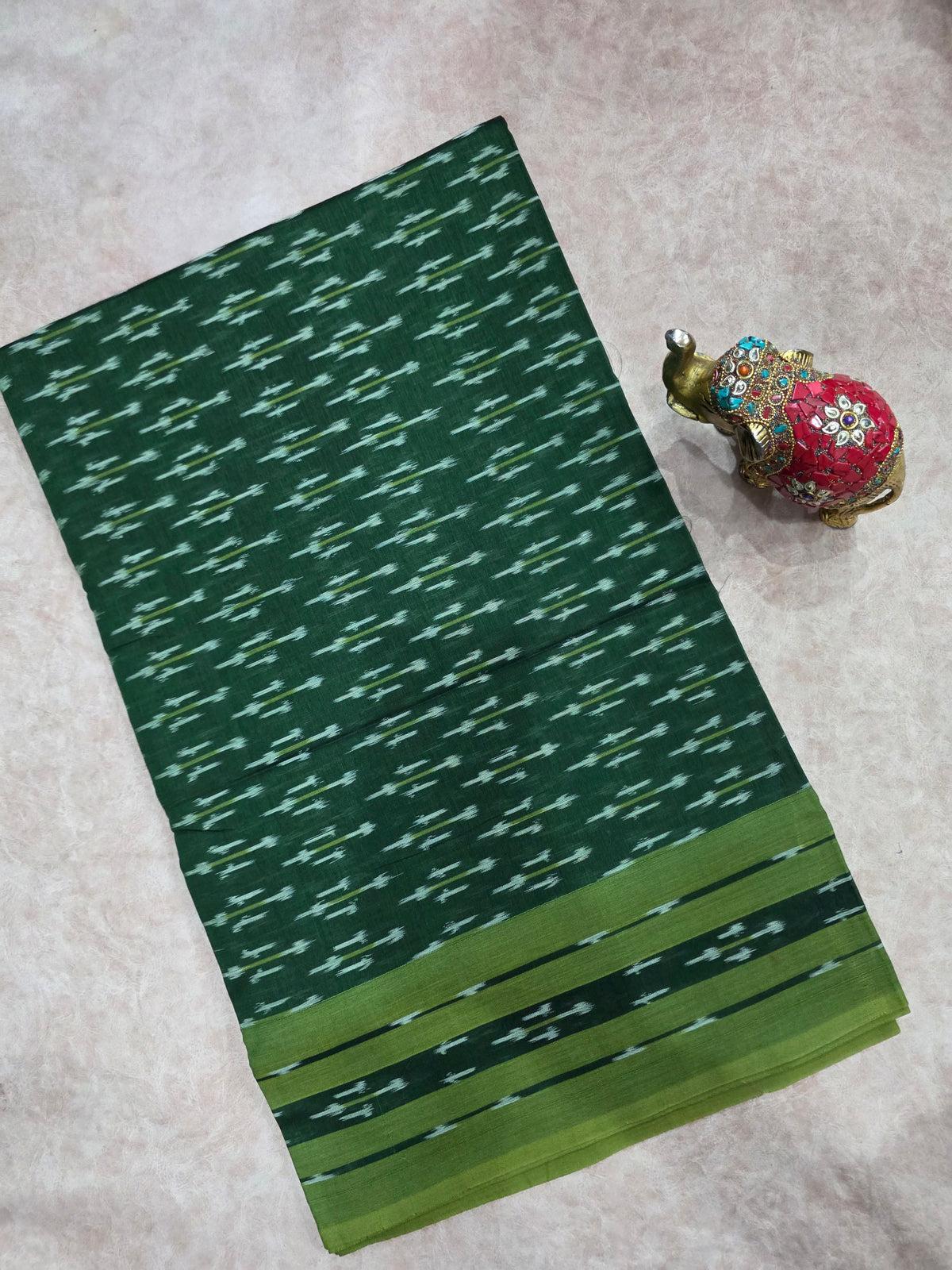 Mercerised warp ikkat saree - WW273