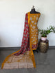 Gap border Mangalagiri kalamkari silk sets (3 mtrs top) - GA23