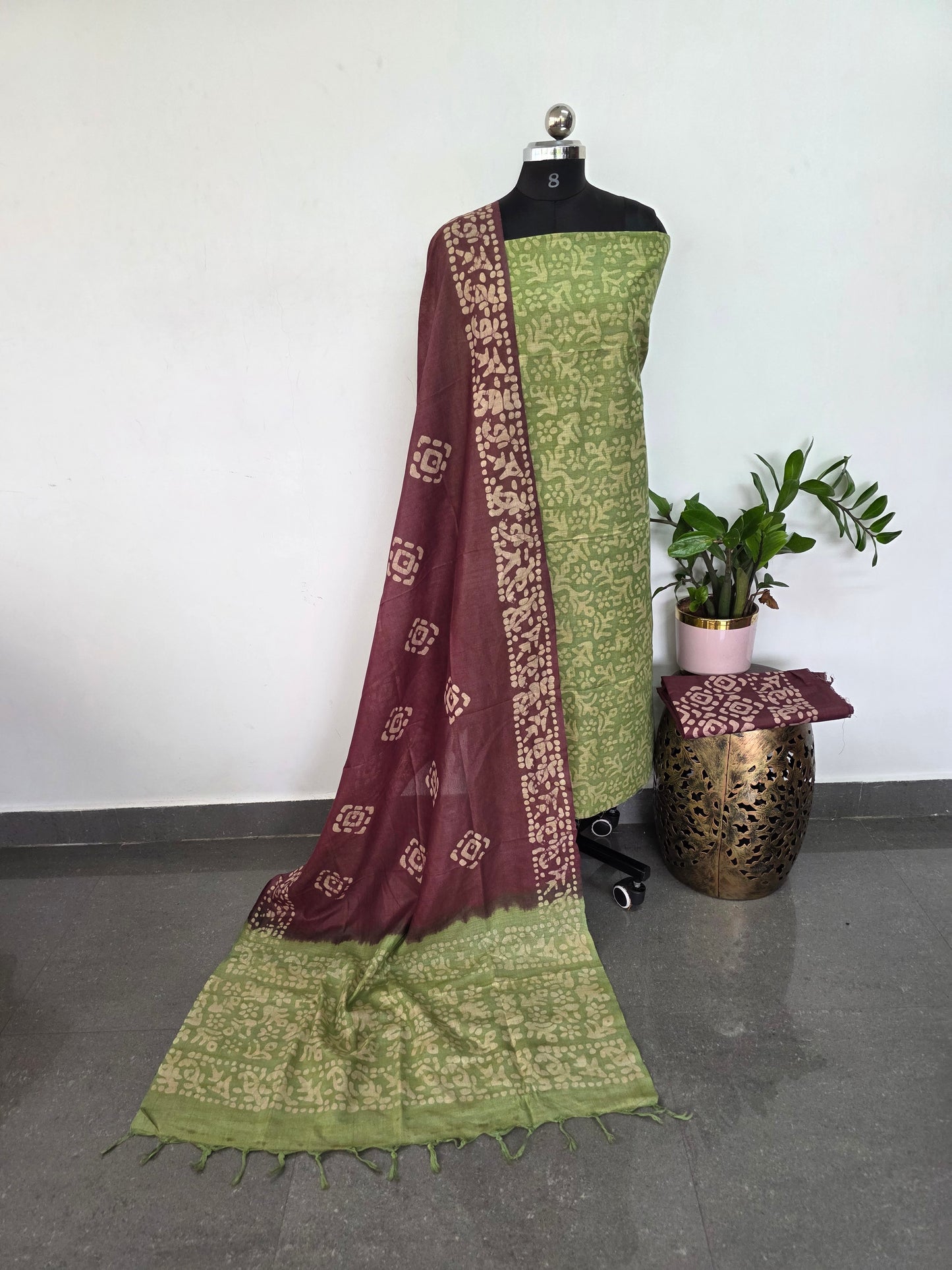 Bhagalpuri batik salwar set - BA316
