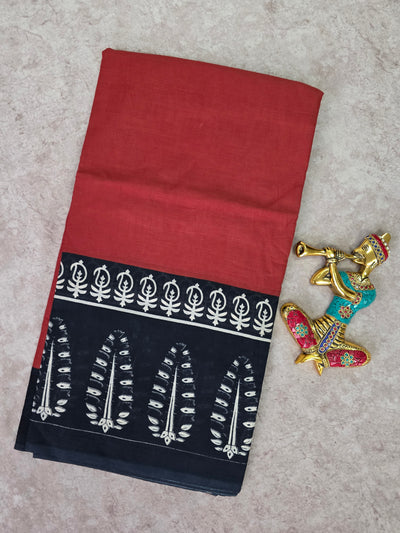 Handblock Jaipuri pure cotton saree - JA519