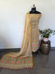 Premium handloom linen Tulip jamdhani set- JMM512