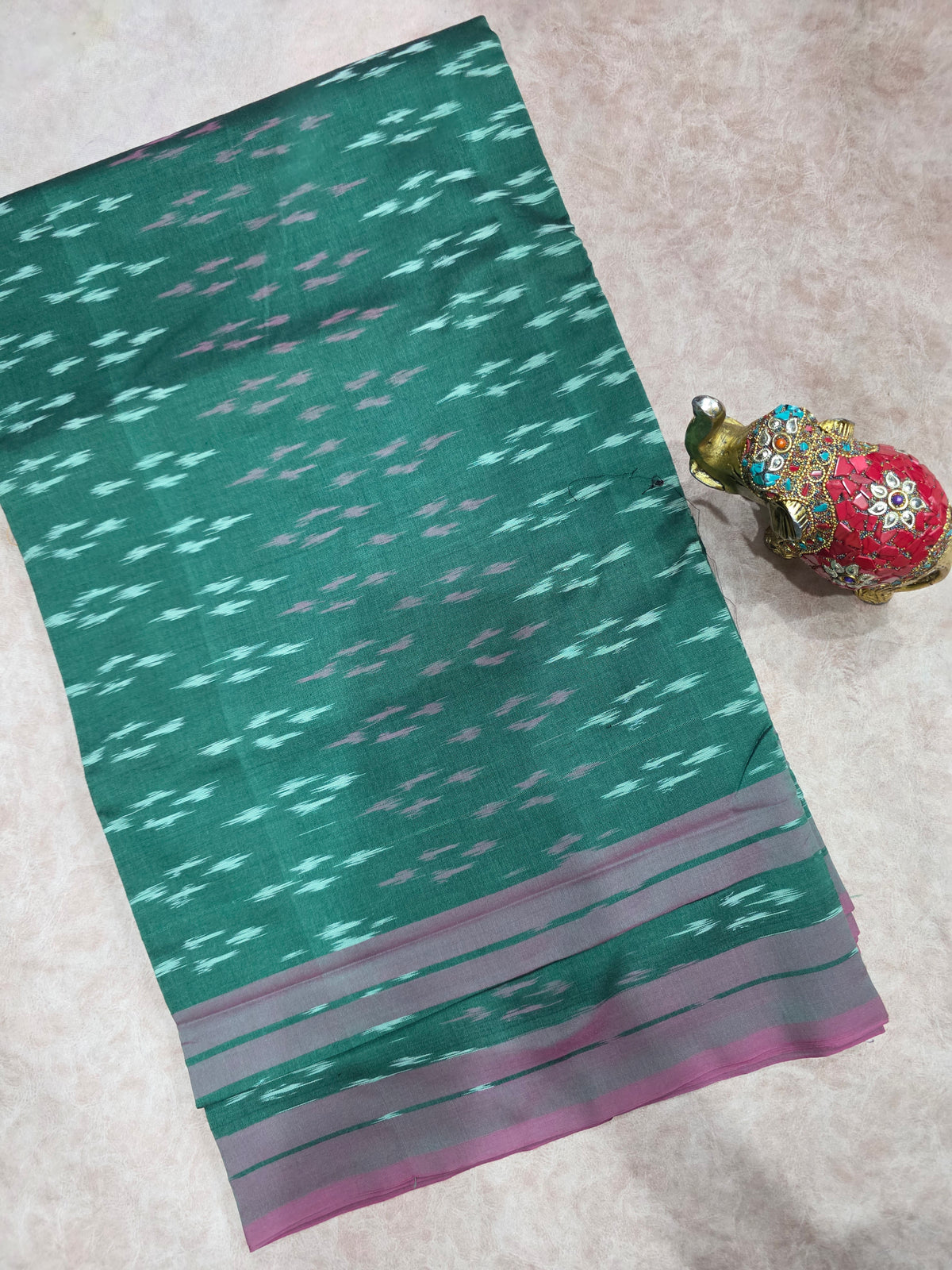 Mercerised warp ikkat saree - WW241