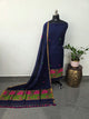 Premium handloom linen jamdhani set(blue) -JMM548
