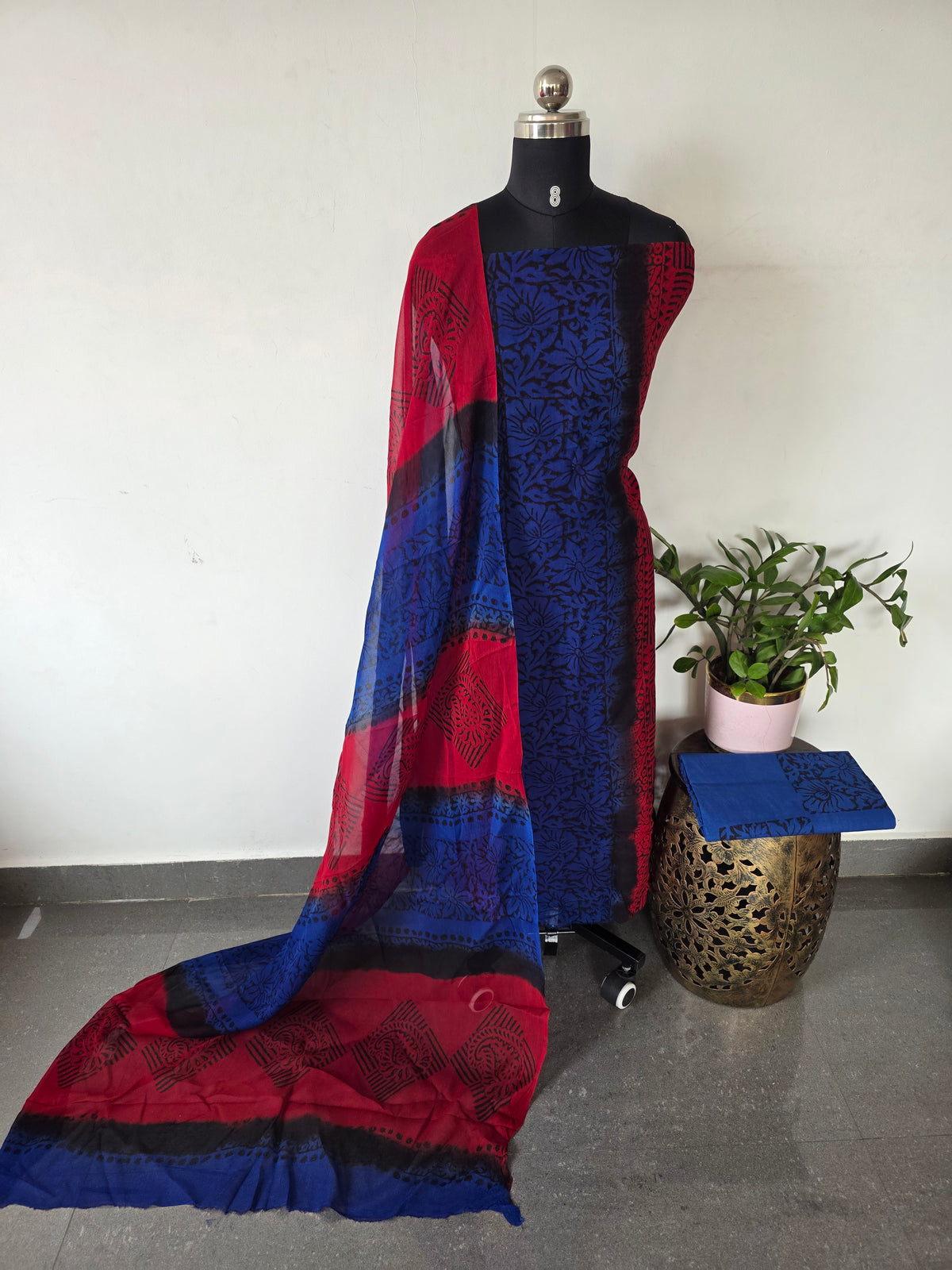 Handblock georgette salwar set -GE252