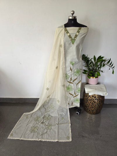 Hand embroidery silk cotton salwar set - AS87