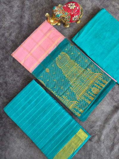 Madurai Sungudi Gopuram border salwar set - MS83