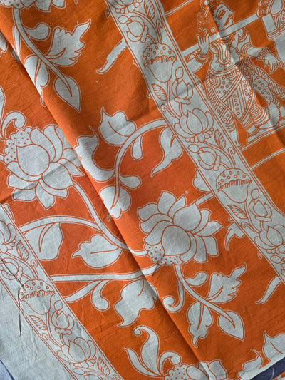 Pure Kalamkari Cotton Salwar Set (2.5 Metres) - Ak368