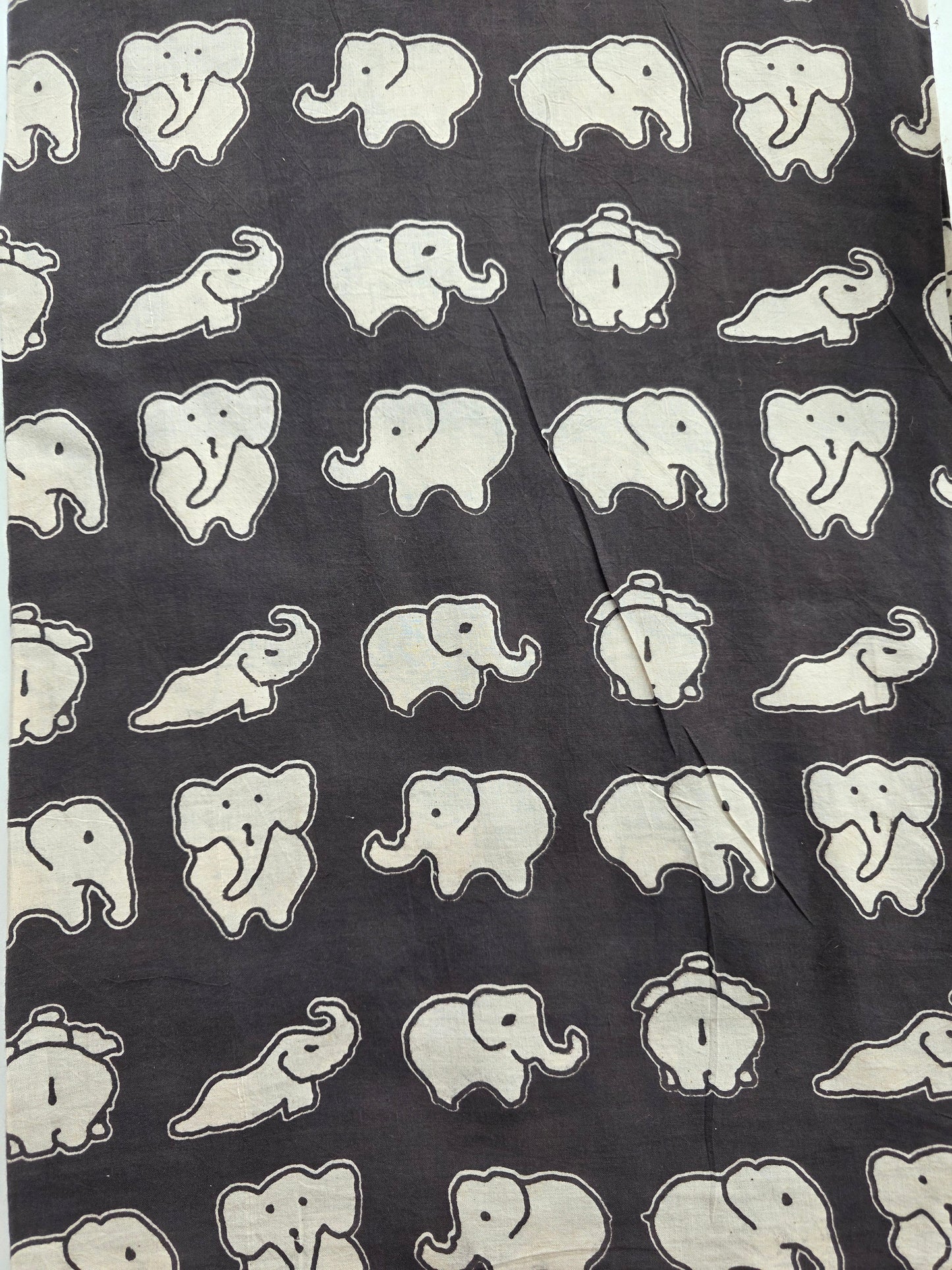 Pure silk kalamkari  running material (0.5)- KM2