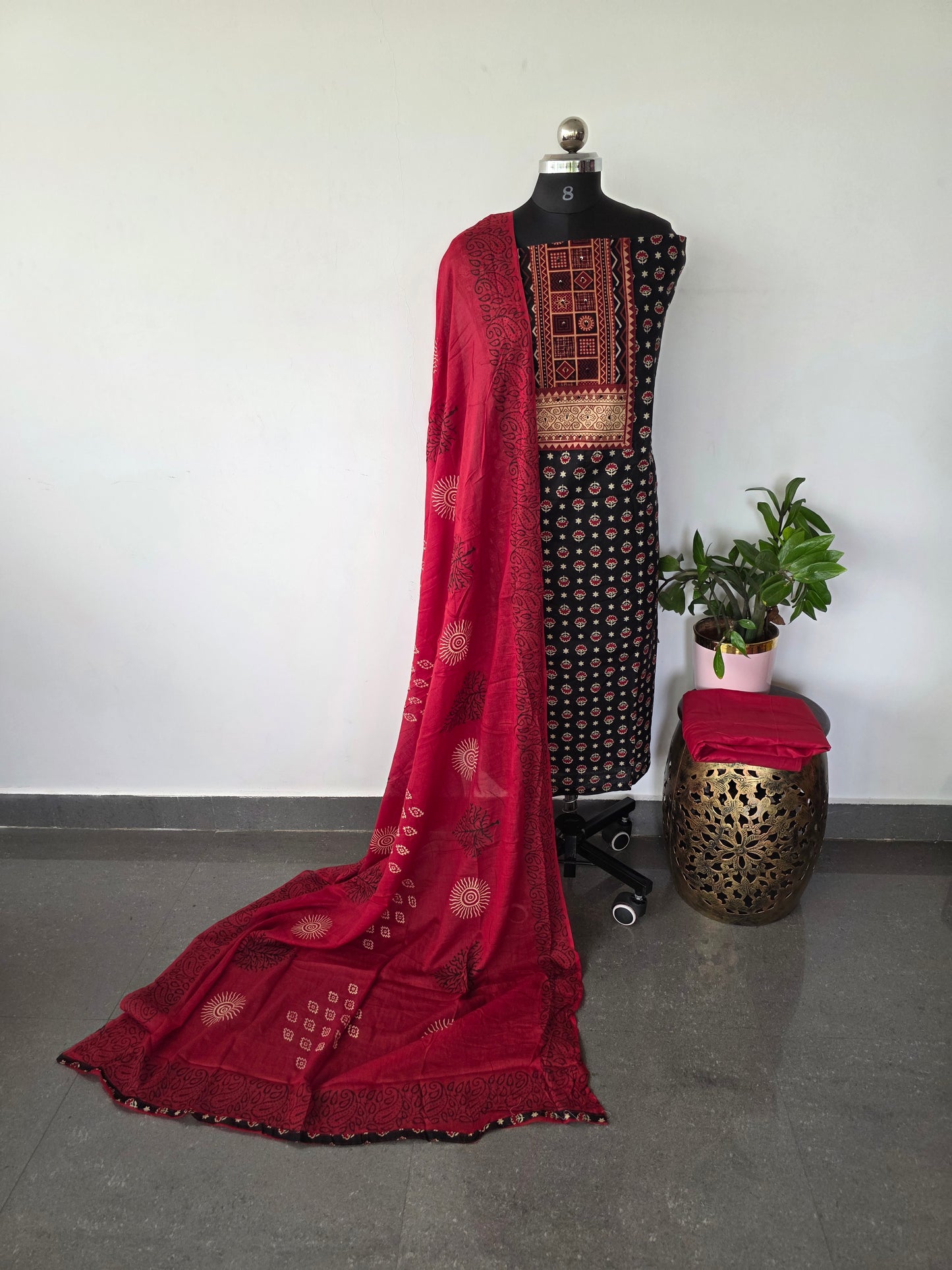 Ajrakh cotton set - BA267