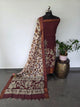 Kanchi border chennuri kalamkari  silk set - AK422