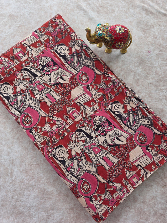 Pure kalamkari cotton running material (1 meter) - KM41