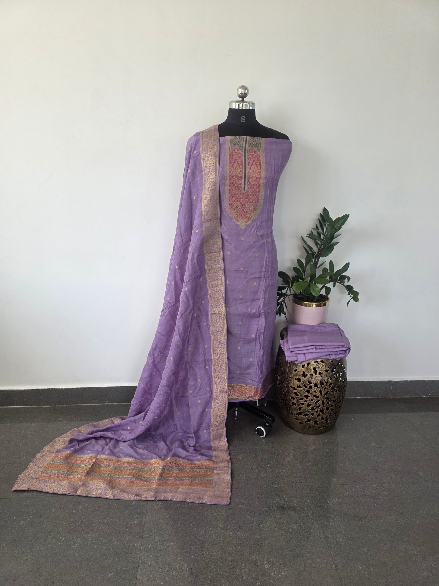 Premium Banarasi soft silk set - Gb1