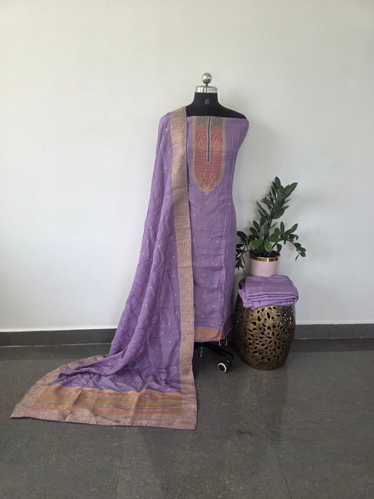 Premium Banarasi soft silk set - Gb1