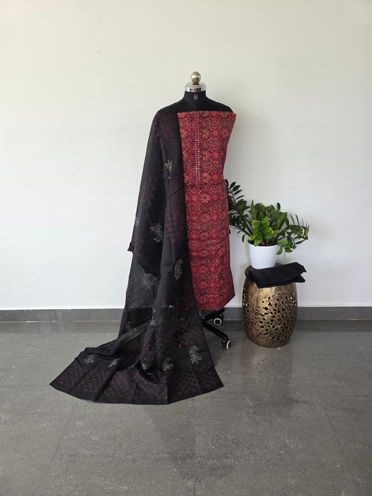 Ajrakh mixed cotton set - 180