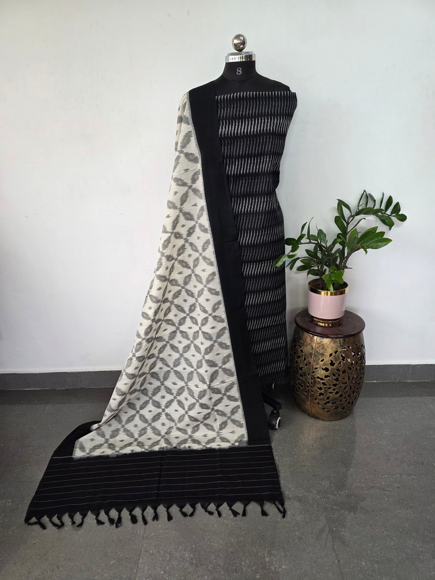 Handloom Mercerised ikkat cotton salwar set - KK209