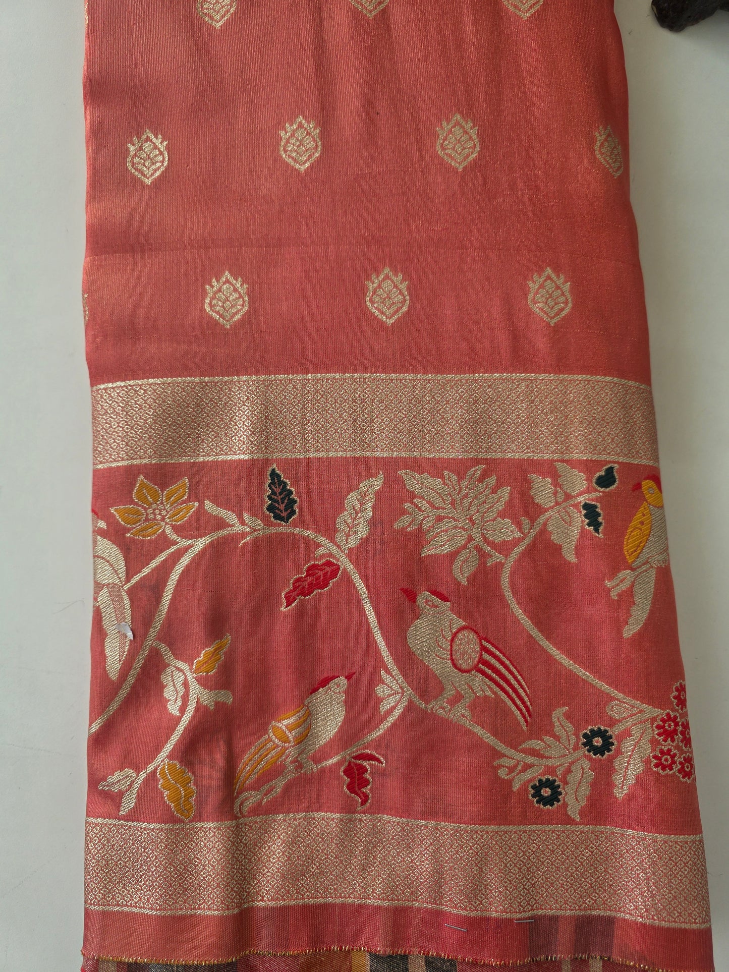 premium cosmos silk paithani running material ( 1 mtrs ) - PRM2