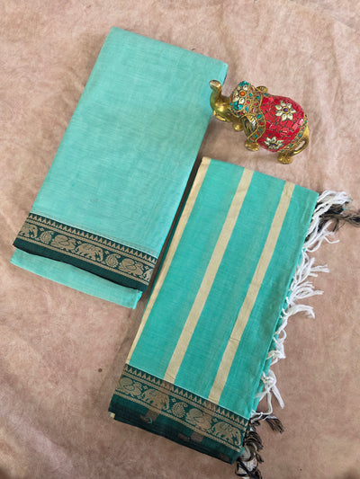 Mercerised narayanapet salwar set with elephant border (4.5 meters) - NA562